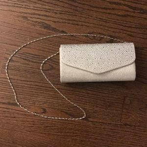 Silver Rhinestone Lulu Townsend Clutch